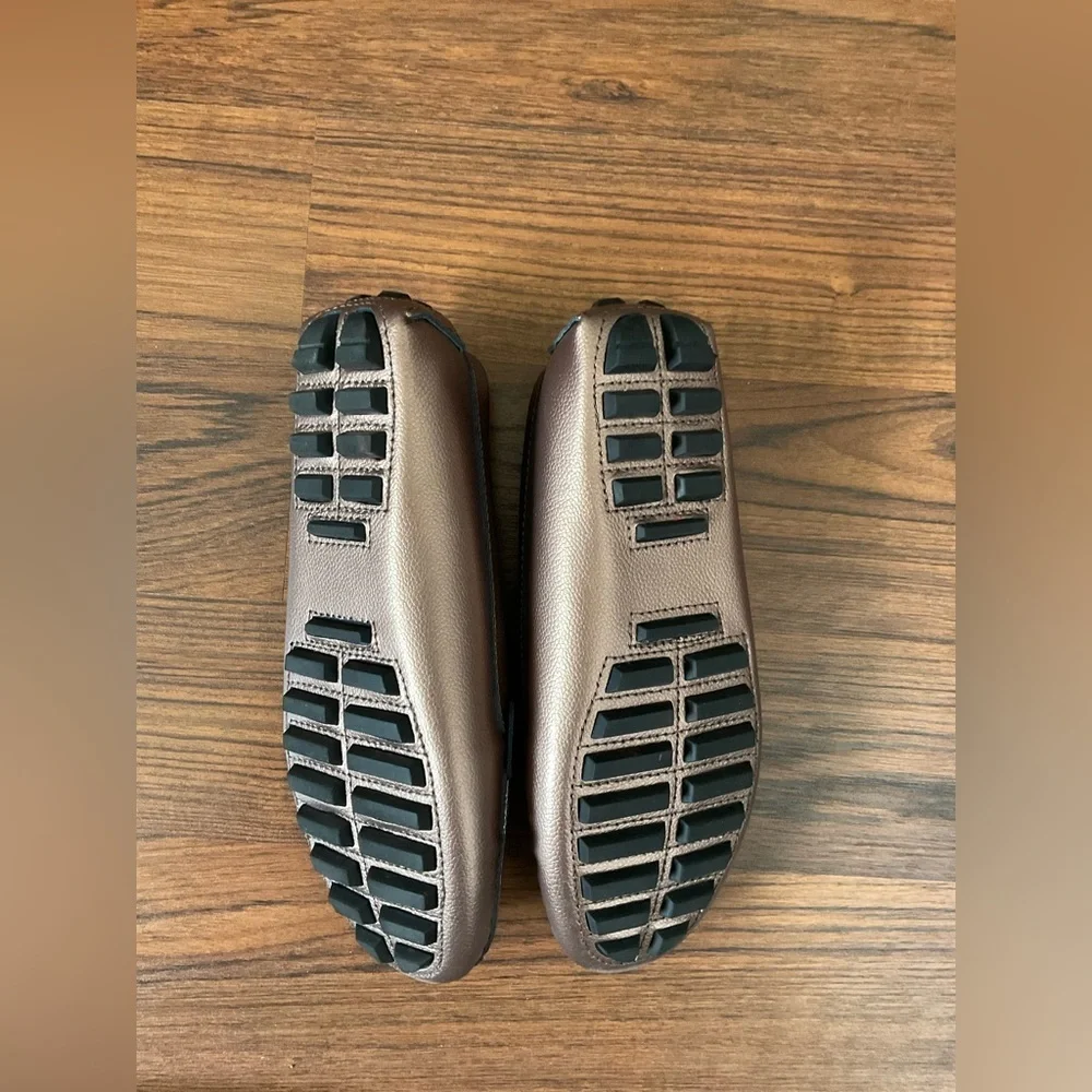 Bronze Color Flats with Moccasin Stitching and Slip-On Design NWOT